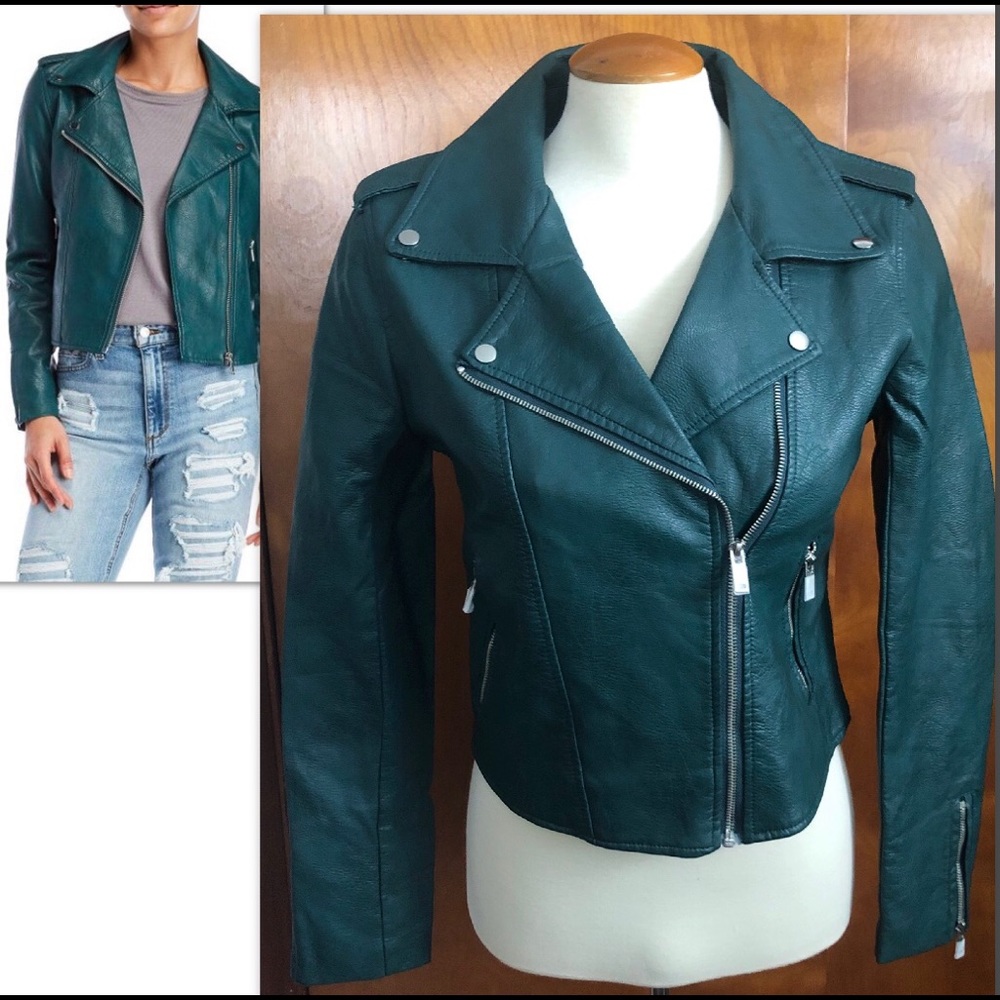 ROMEO & JULIET COUTURE  HUNTER GREENLEATHER JACKET - Picture 3 of 8